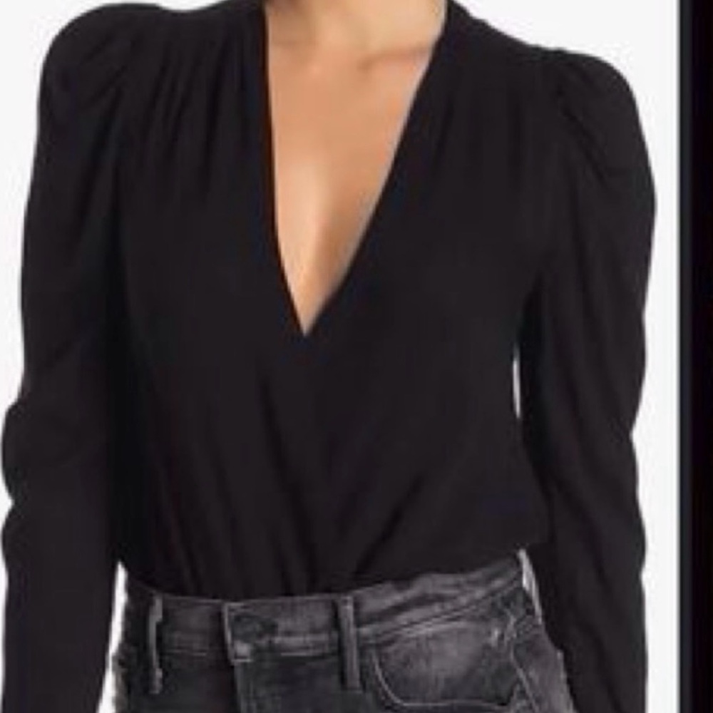 AFRM Black Cross Front Bodysuit | Size S